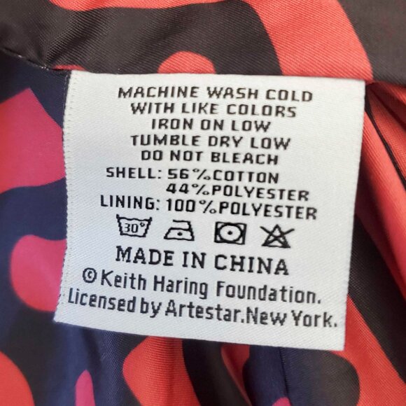 Shoe Palace x Keith Haring Pyramid Coach Mens Lifestyle Black Red Jacket 2XL - Picture 12 of 13